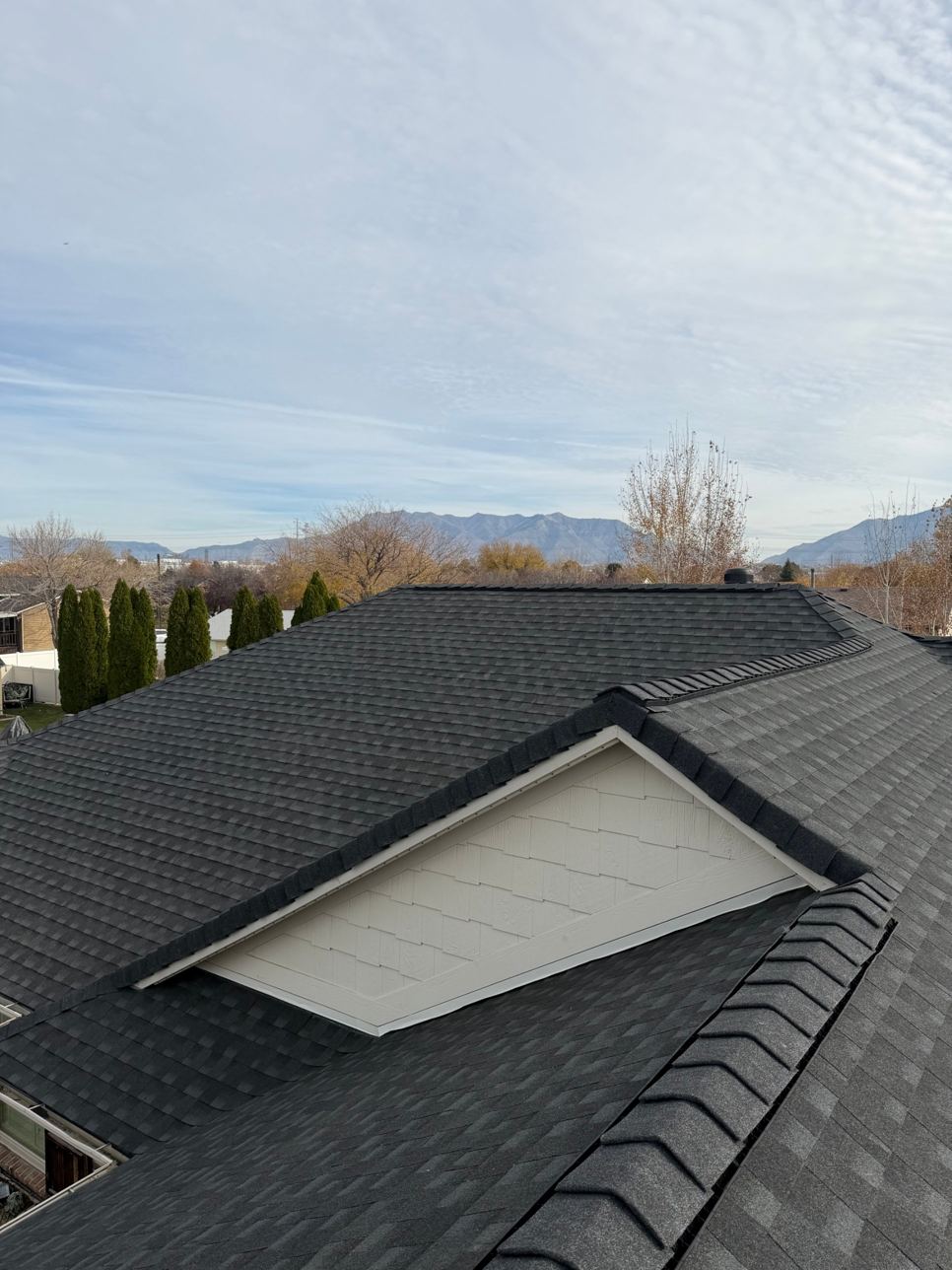 Ridge, cap and gable detail